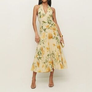 Reformation Yellow Floral Maxi Dress